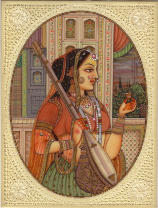 Miniature Painting on Wood of Rajasthan