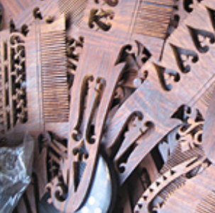 Wooden Comb and Hair Ornaments of Meghalaya